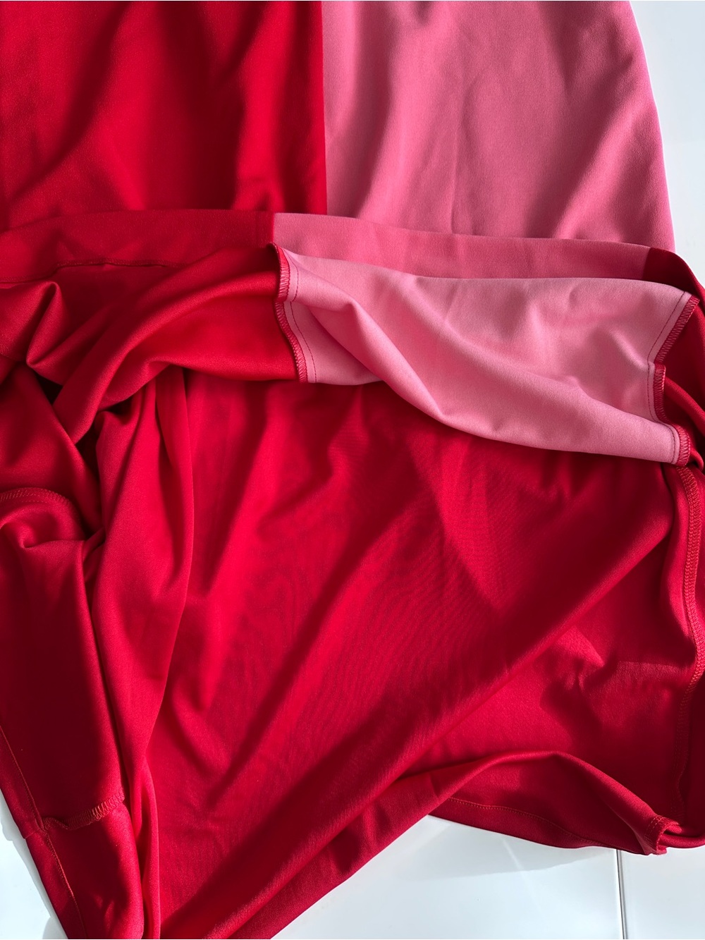 Two-Tone Pink & Red Bow-Front Maxi Dress - Picture 11 of 15